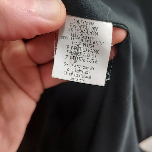 Theory Black Oversized Silver Embossed Button Blazer - Picture 5 of 8